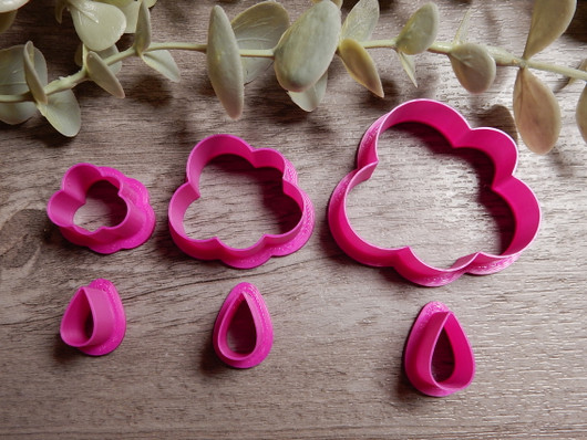 Muottisetti pilvi ja pisara , 35mm/45mm/60mm, 1setti