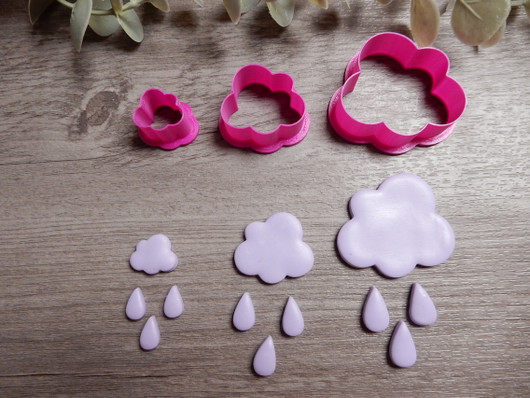 Muottisetti pilvi ja pisara , 35mm/45mm/60mm, 1setti