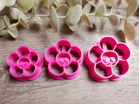 Muotti pääkallokukka, 25mm/30mm/35mm, 1kpl