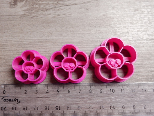 Muotti pääkallokukka, 25mm/30mm/35mm, 1kpl