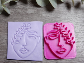 Leimasin muotti kasvot, 40mm, 1kpl