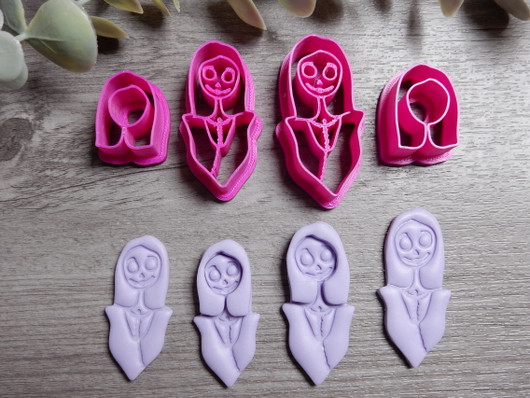 Muottisetti zombietyttö+hiukset, 45mm/50mm, 1setti