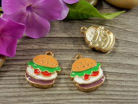 Hampurilainenriipus, 17x15mm, moniväri, 1kpl