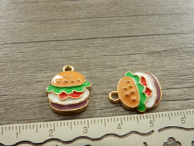 Hampurilainenriipus, 17x15mm, moniväri, 1kpl