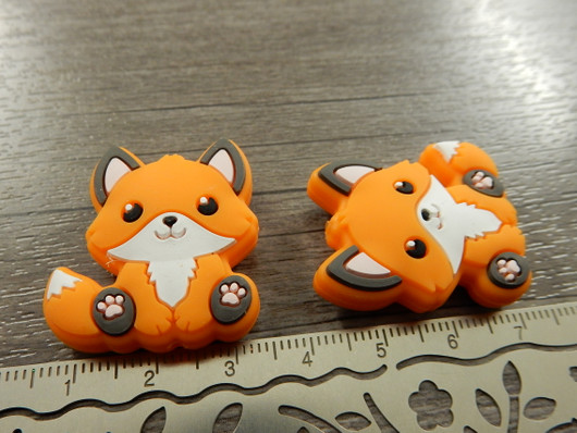 Silikonihelmi kettu, 30x26mm, oranssi, 1kpl