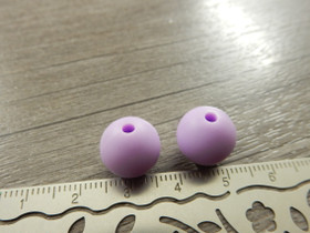 Silikonihelmi, 12mm, vaaleanliila, 1kpl