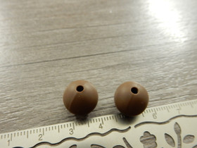 Silikonihelmi, 12mm, ruskea, 1kpl