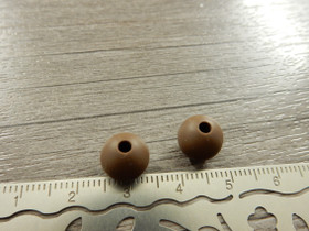 Silikonihelmi, 9mm, ruskea, 1kpl