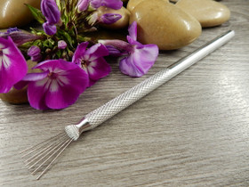 Muotoilutyökalu harava, n.13cm, kromi, 1kpl