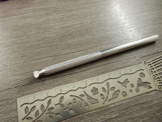 Muotoilutyökalu harava, n.13cm, kromi, 1kpl