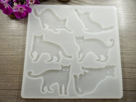 Silikonimuotti kissa, 134x133x2.5mm, 1kpl