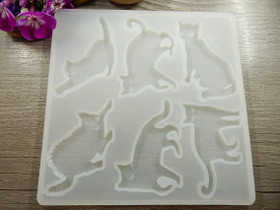 Silikonimuotti kissa, 134x133x2.5mm, 1kpl