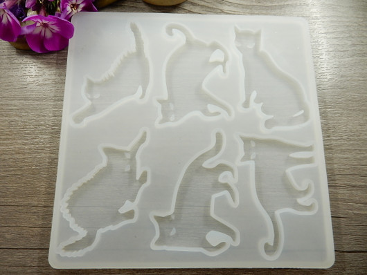 Silikonimuotti kissa, 134x133x2.5mm, 1kpl