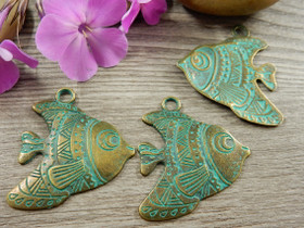 Kalariipus, 33x29mm, patina/ pronssi, 1kpl