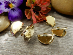 Nauhanpää puolipyöreä , 9x13mm, vaaleakulta, 10kpl