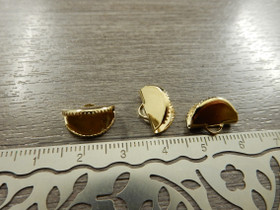 Nauhanpää puolipyöreä , 9x13mm, vaaleakulta, 10kpl