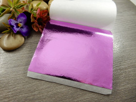 Lehtimetalli-arkki, 9x8cm, pinkki, 10arkkia