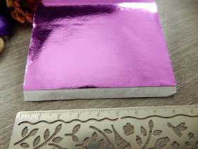 Lehtimetalli-arkki, 9x8cm, pinkki, 10arkkia