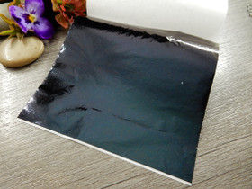 Lehtimetalli-arkki, 9x8cm, musta, 10arkkia