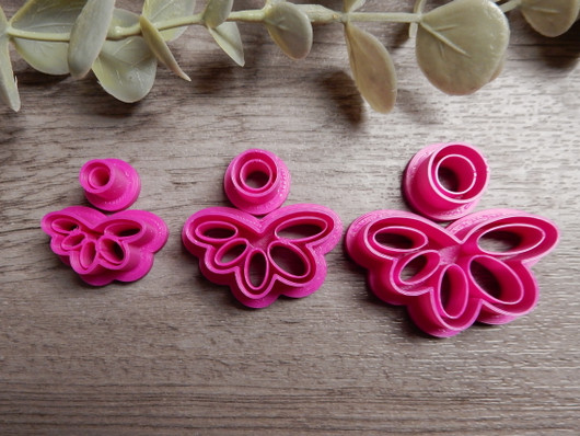 Muottisetti kukka, 20mm/30mm/40mm, 1setti