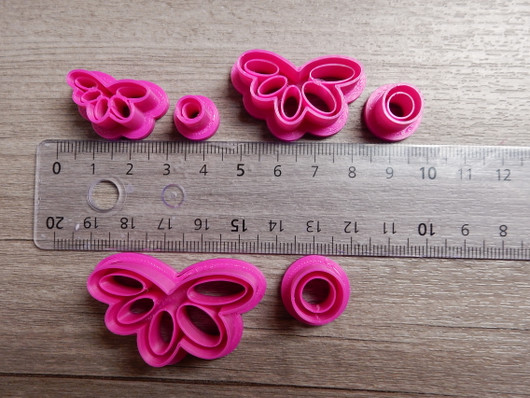 Muottisetti kukka, 20mm/30mm/40mm, 1setti