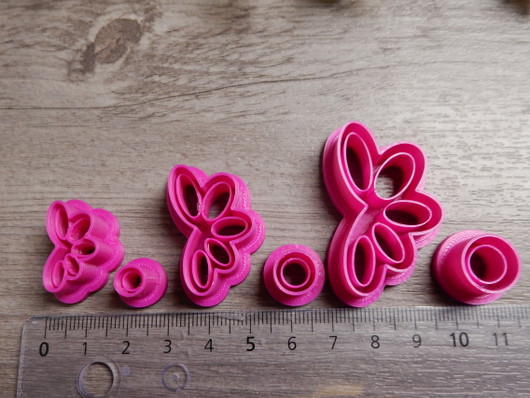 Muottisetti kukka, 20mm/30mm/40mm, 1setti