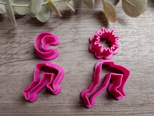 Muottisetti jalat+kuu+aurinko, 50mm/60mm, 1setti