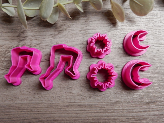 Muottisetti jalat+kuu+aurinko, 50mm/60mm, 1setti