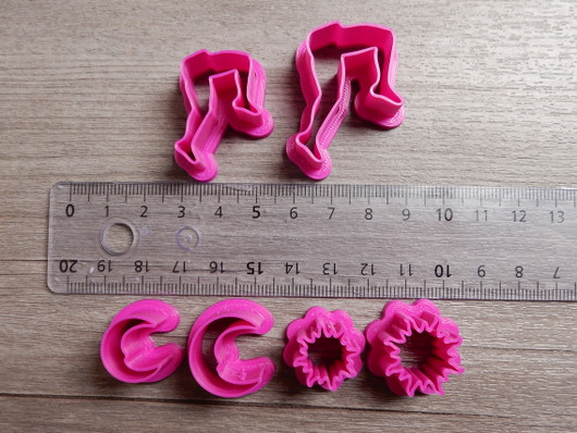 Muottisetti jalat+kuu+aurinko, 50mm/60mm, 1setti