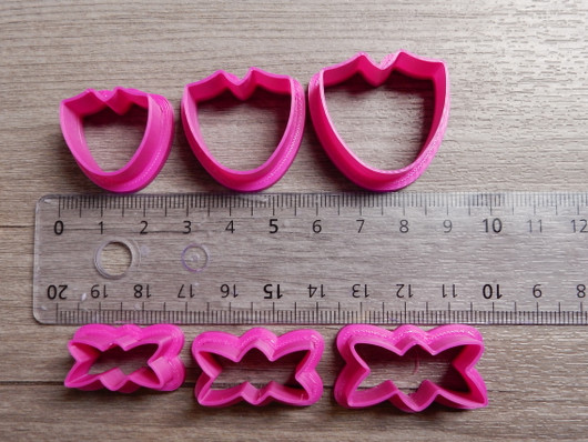 Muottisetti mansikka, 35mm/40mm/45mm, 1setti