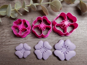 Muotti kukka, 25mm/30mm/35mm, 1kpl