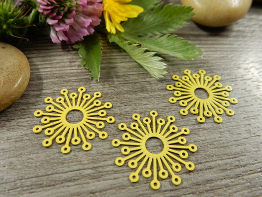 Kukkariipus/ linkki, 19mm, keltainen, 1kpl