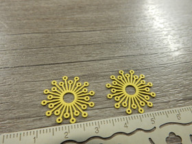 Kukkariipus/ linkki, 19mm, keltainen, 1kpl