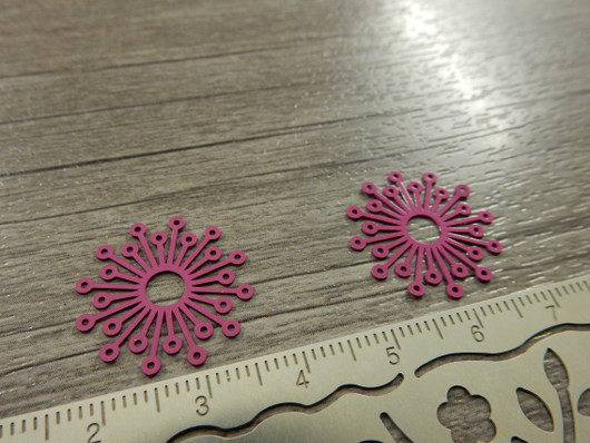 Kukkariipus/ linkki, 19mm, fuksia, 1kpl