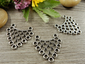 Kuvioriipus/linkki, 24x24mm, kromi, 1kpl