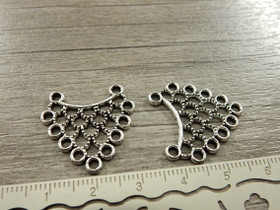 Kuvioriipus/linkki, 24x24mm, kromi, 1kpl