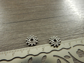 Metallihelmi rondelli, 9mm, kromi, 20kpl