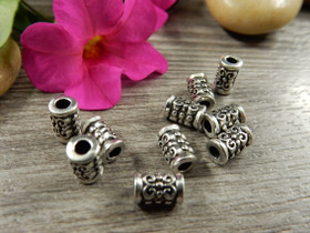 Metallihelmi putki, 7.5x5mm, kromi, 10kpl