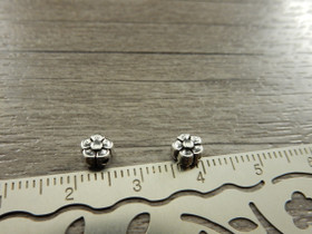 Metallihelmi kukka, 5mm, kromi, 20kpl