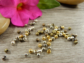 Metallihelmi, 2mm, mix, n.100kpl