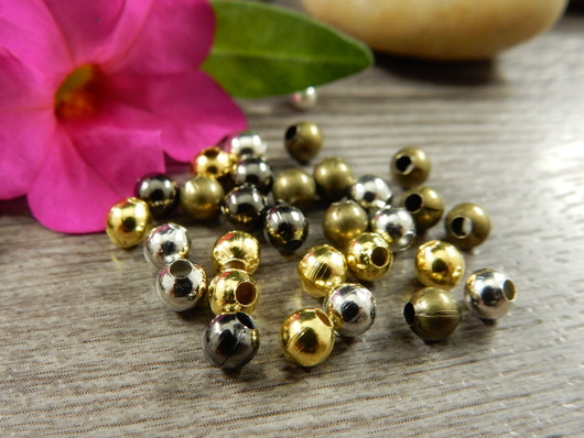 Metallihelmi, 4mm, mix, 50kpl