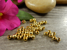 Metallihelmi, 3mm, kulta, n.100kpl