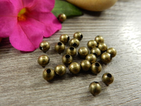 Metallihelmi, 4mm, pronssi, 50kpl