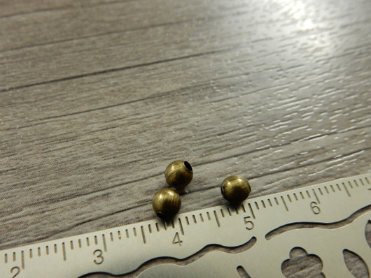 Metallihelmi, 4mm, pronssi, 50kpl