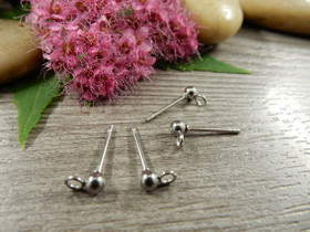 Korvakorutappi lenkillä, 3x14mm, rst, 1pari