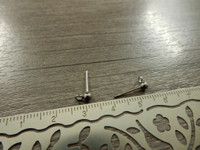 Korvakorutappi lenkillä, 3x14mm, rst, 1pari