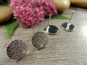 Korvakorutappi stardust, 10x13mm, kromi, 1pari