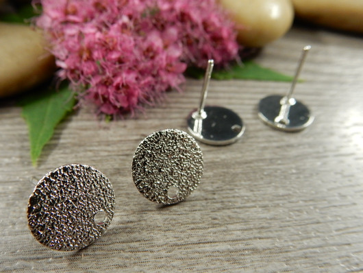 Korvakorutappi stardust, 10x13mm, kromi, 1pari