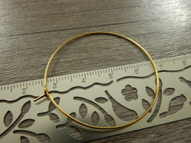 Korvakorurengas 40x0.7mm, kulta/ PVD/ rst, 1pari