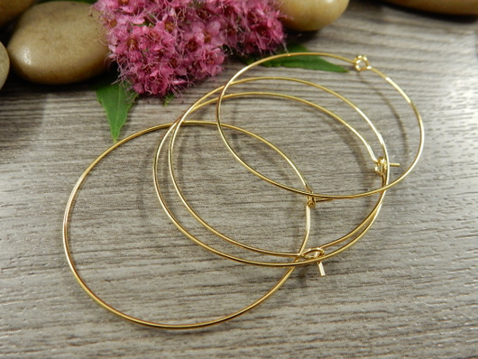 Korvakorurengas 40x0.7mm, 18K/kulta/rst, 1pari